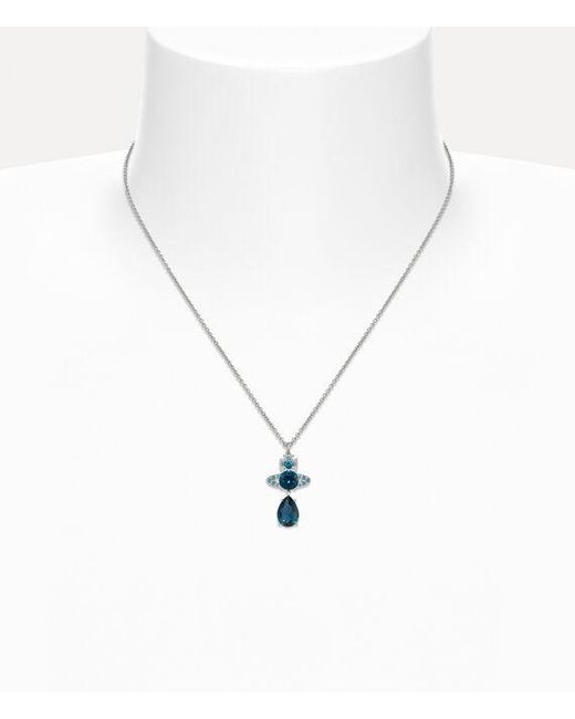 Vivienne Westwood White Ismene Drop Pendant Necklace