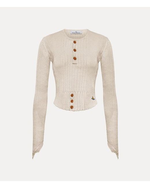 Vivienne Westwood Natural Tegan Top Cotton Cashmere