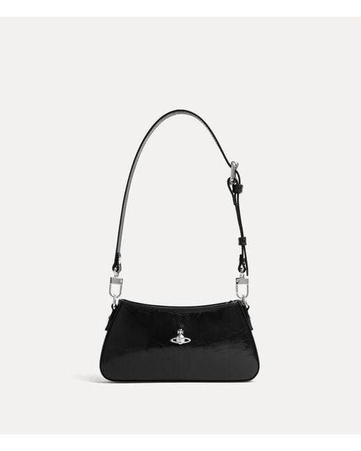 Vivienne Westwood White Tasha Shoulder Phone Bag Naplak Leather