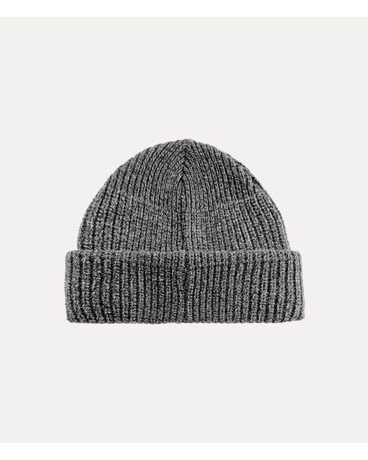 Vivienne Westwood Gray Sporty Beanie Cotton Nylon Elastane