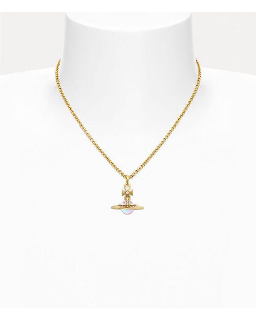Vivienne Westwood Metallic New Tiny Orb Pendant Necklace