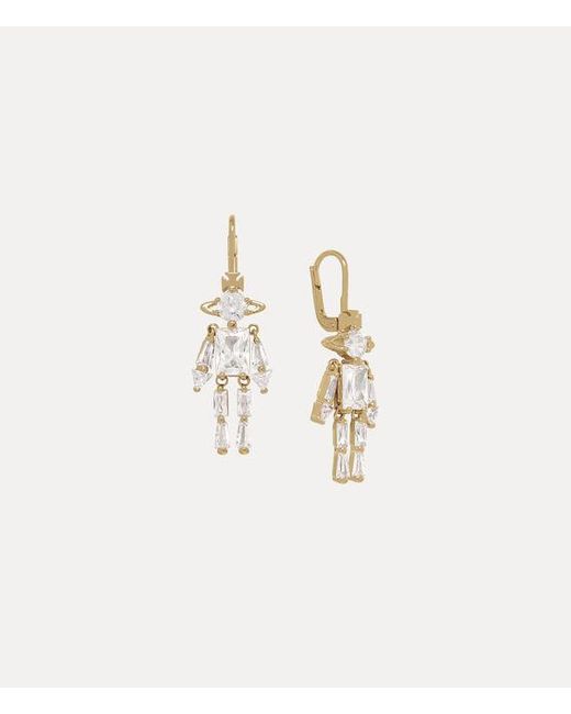 Vivienne Westwood White Issa Earrings Cubic Zirconia