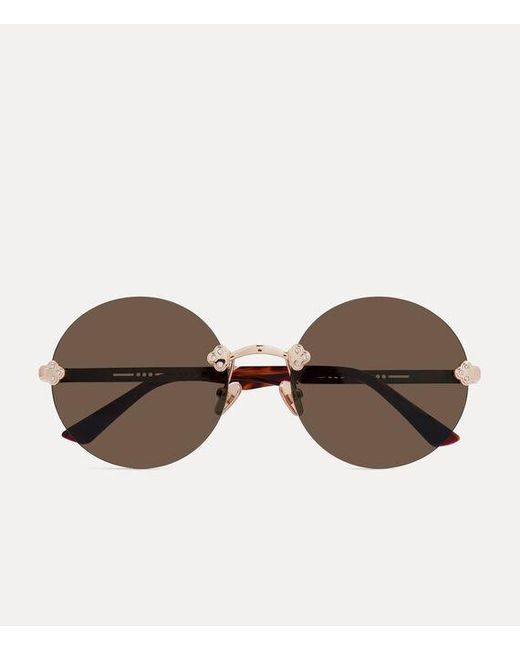 Vivienne Westwood Brown Franklin Sunglasses Stainless