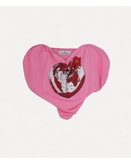 Vivienne Westwood Heart World Heart Top Cotton Pink Xs Women