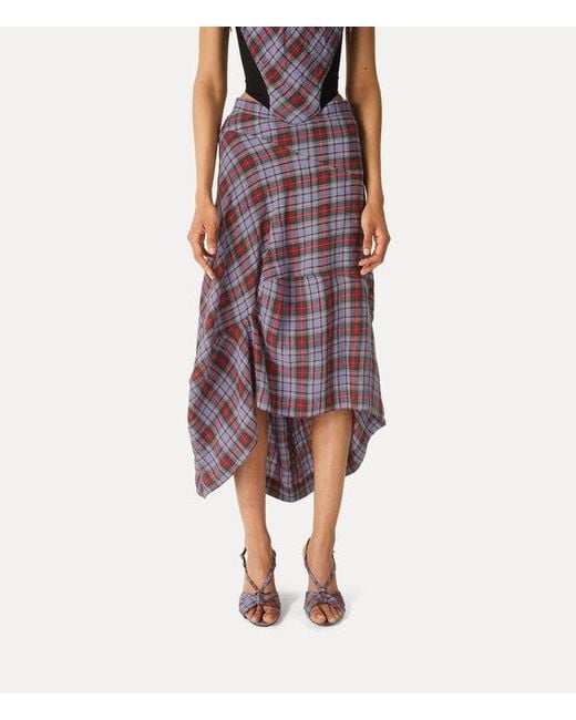 Vivienne Westwood Purple Aeroplane Skirt Louth Tartan