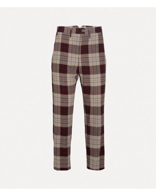 Cropped checked trousers mens best sale