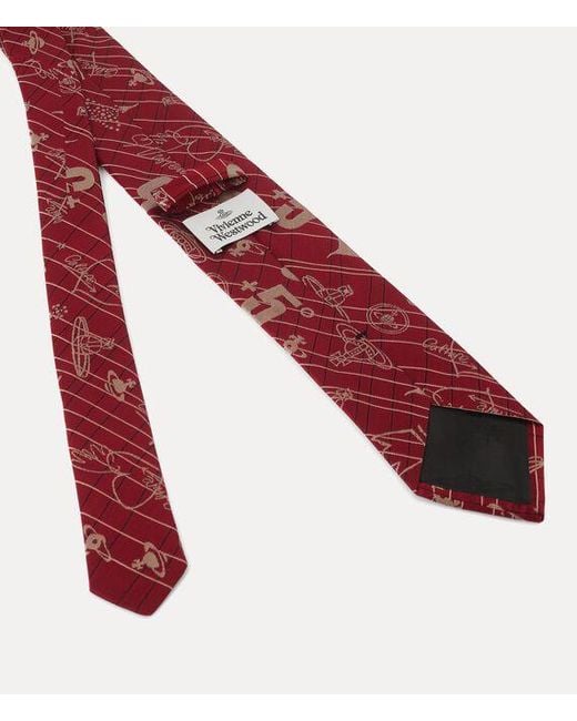 Vivienne Westwood Red Tie 8.5Cm Plus Five for men