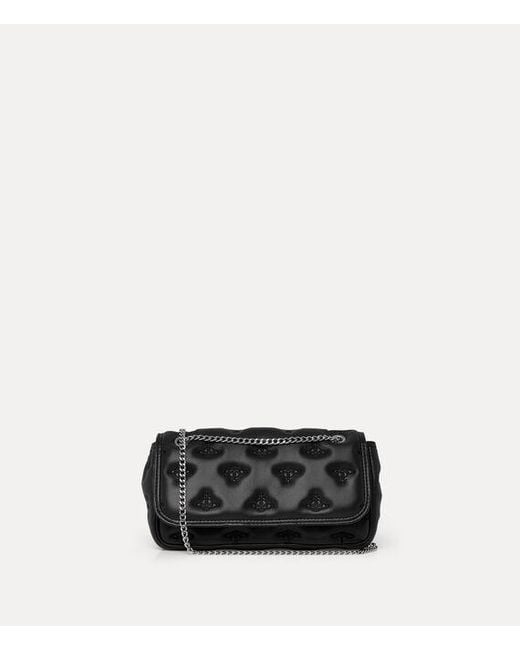 Vivienne Westwood Black Chain Crossbody Purse Multi Orb Soft Pu