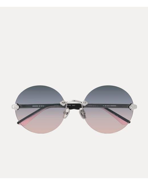Vivienne Westwood Blue Franklin Sunglasses Stainless