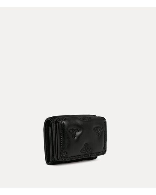 Vivienne Westwood Black Trifold Wallet Multi Orb Soft Pu