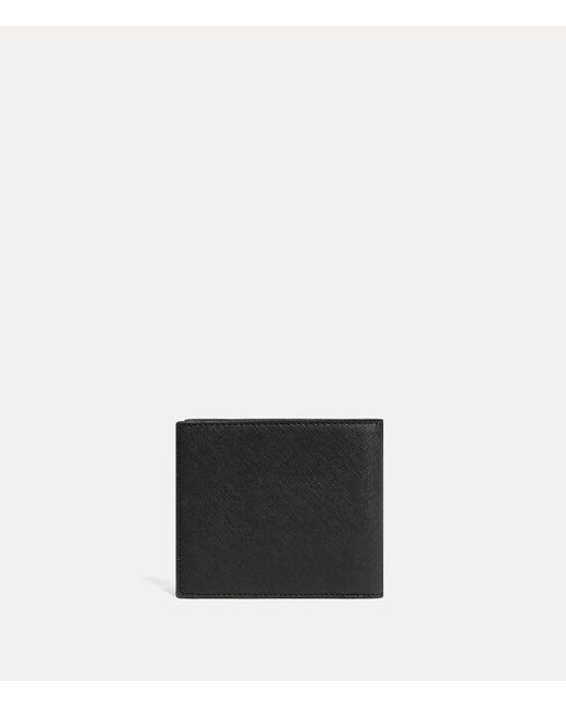 Vivienne Westwood Black Billfold Wallet Faux Leather for men