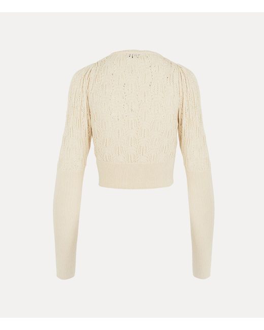 Vivienne Westwood Natural Samantha Cropped Cardigan Cotton / Cashmere Cream Xs Women