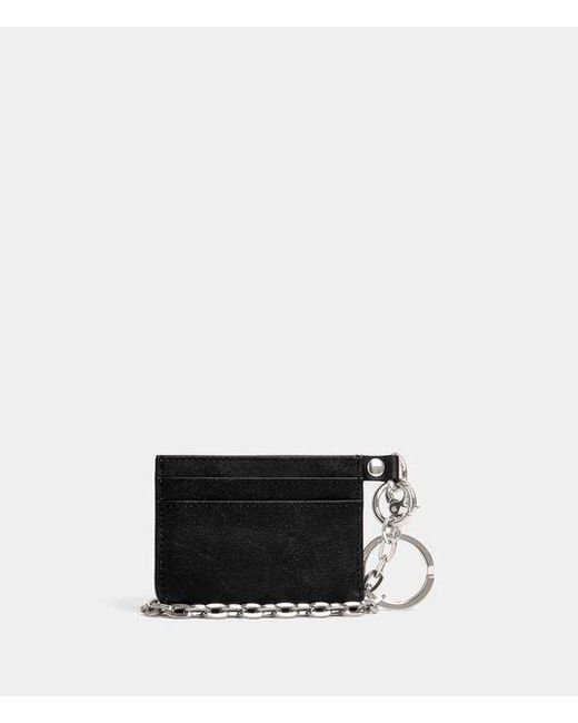 Vivienne Westwood Black Flat Chain Card Holder Leather