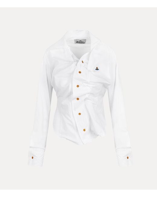 Vivienne Westwood Drunken Shirt Cotton White 40 Women