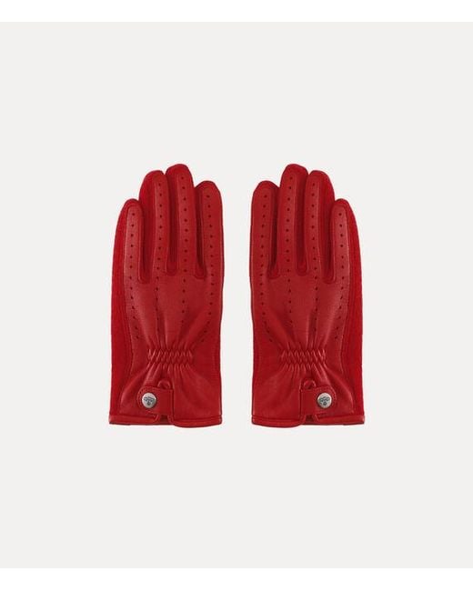 Vivienne Westwood Red Gloves Leather Sheep