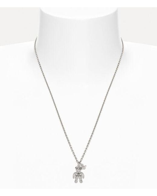 Vivienne Westwood White Ruby Pendant Necklace for men