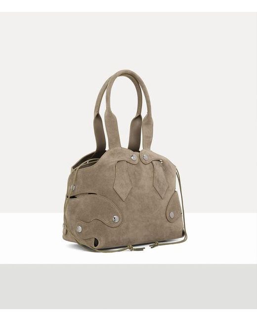 Vivienne Westwood Gray Wilma Small Tote Leather