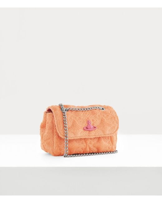 Vivienne Westwood Orange Towelling Small Purse With Ch