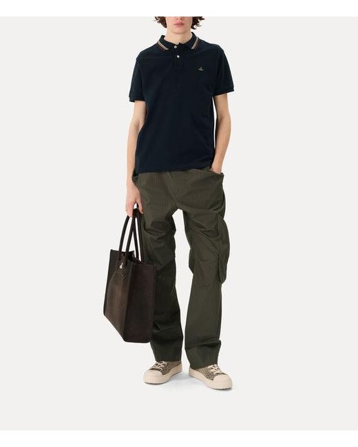 Vivienne Westwood Blue Classic Polo Solid Piquet for men