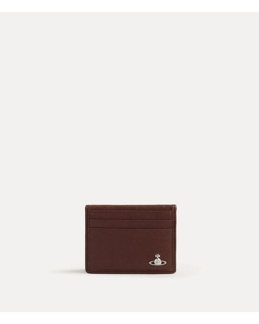 Vivienne Westwood Brown Card Holder Supple Leather for men