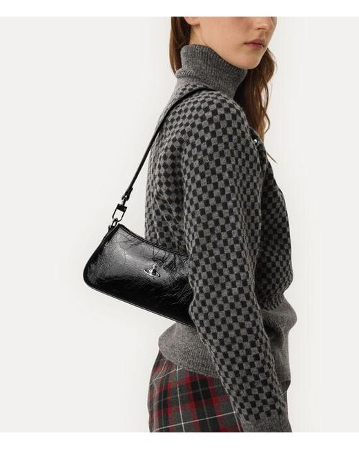 Vivienne Westwood White Tasha Shoulder Phone Bag Naplak Leather