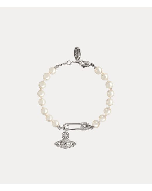 Vivienne Westwood White Lucrece Pearl Bracelet