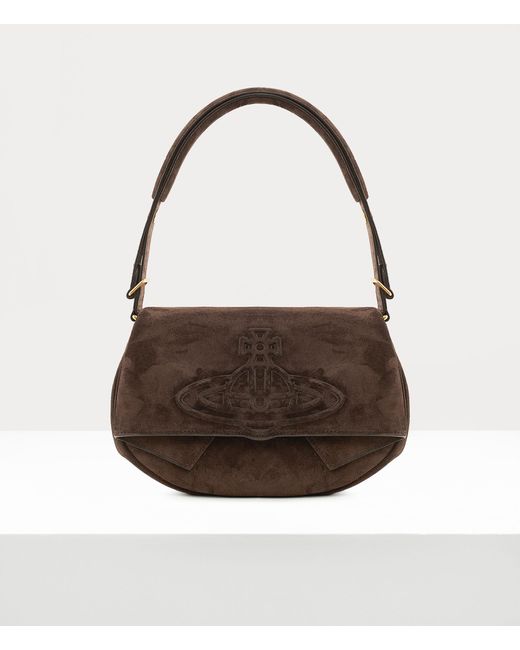 Vivienne Westwood Sadie Shoulder Bag Suede Leather Brown | Lyst UK