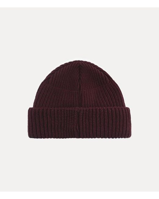 Vivienne Westwood Red Sporty Beanie Cotton Nylon Elastane