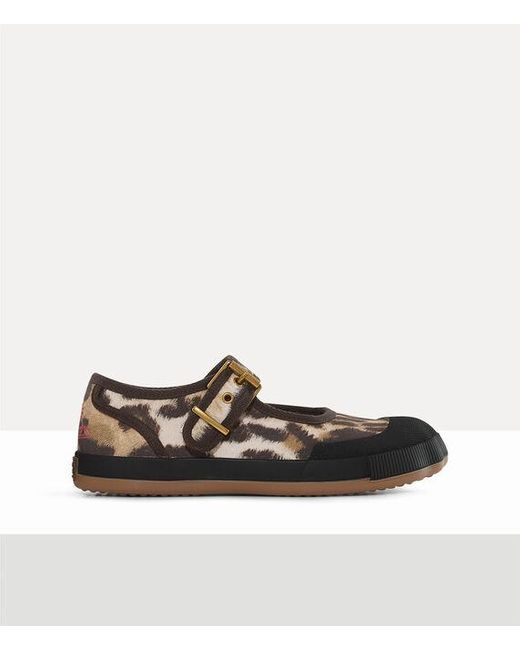 Vivienne Westwood Animal Gym Bar Shoe Printed Canvas in White