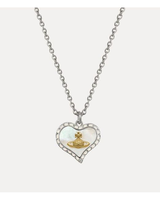 Vivienne Westwood White Petra Pendant Necklace