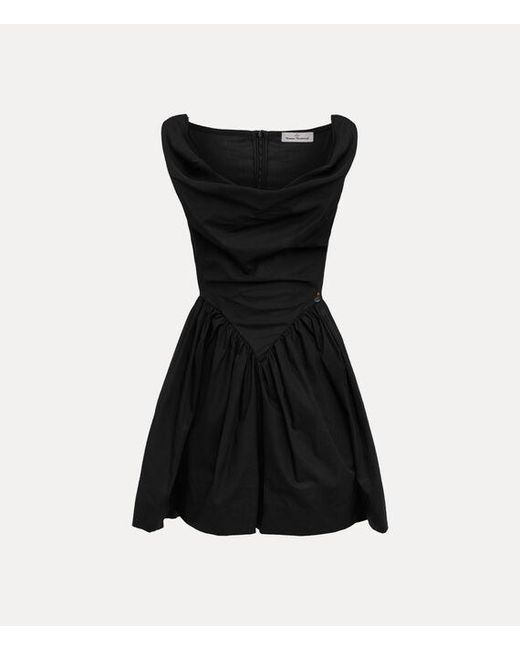 Vivienne Westwood Black Mini Sunday Dress Compact Poplin