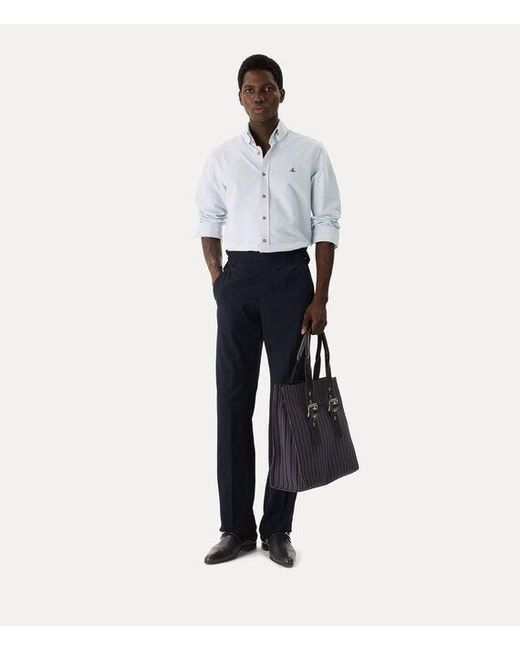 Vivienne Westwood Blue Two Button Krall Shirt Classic Oxford Shirt for men