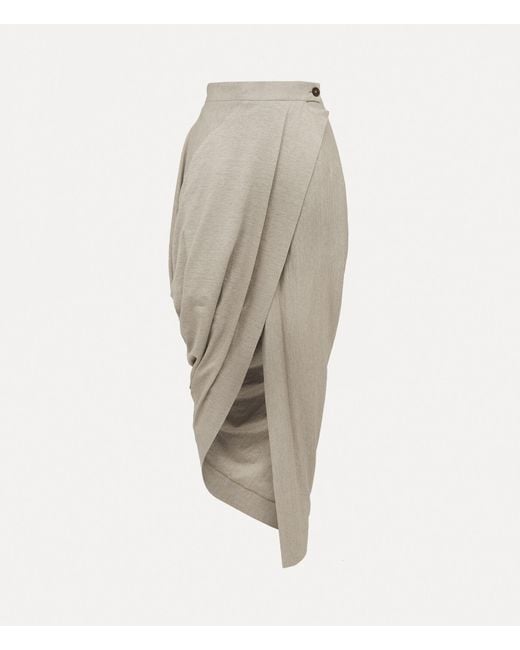 Vivienne Westwood Gray Fleur De Lis Skirt