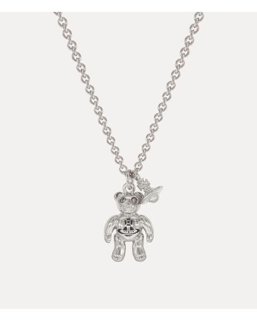 Vivienne Westwood White Ruby Pendant Necklace for men