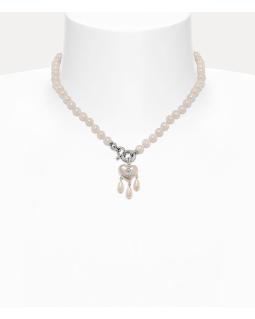 Vivienne Westwood White Sheryl Pearl Necklace