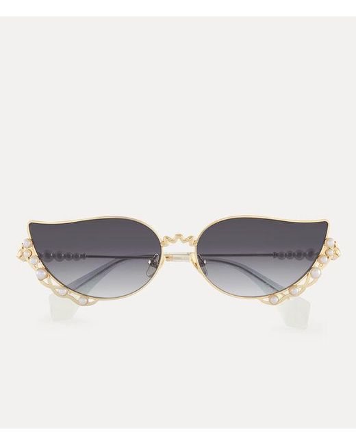 Vivienne Westwood Yellow Piccadilly Sunglasses Metal