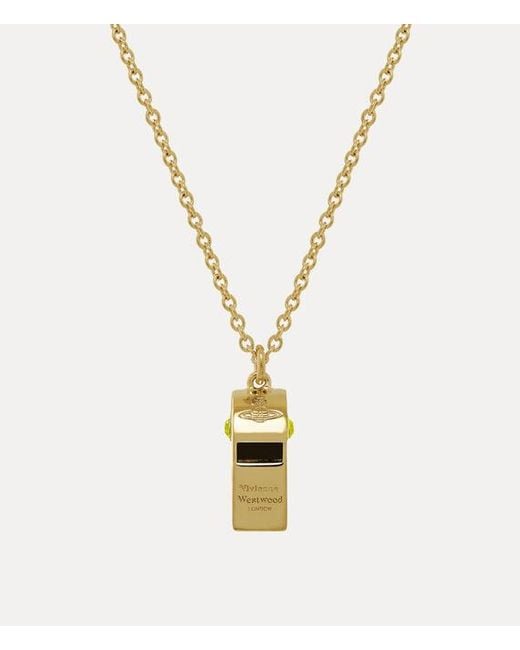 Vivienne Westwood Metallic Whistle Long Pendant Necklace
