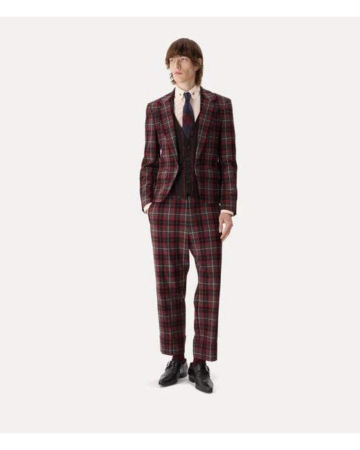 Vivienne Westwood Red George Turn-Up Trousers for men