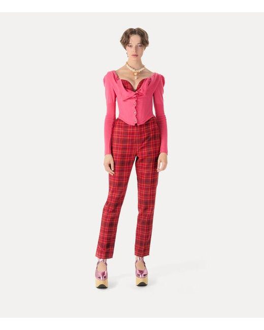 Vivienne Westwood Pink Nana Bea Corset Cardigan Wool