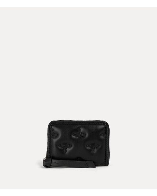 Vivienne Westwood Black Zip Coin Case Multi Orb Soft Pu