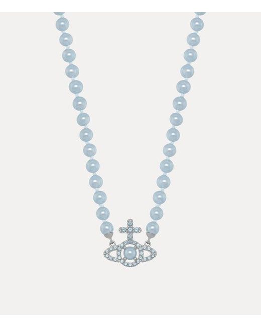 Vivienne Westwood White Olympia Pearl Necklace