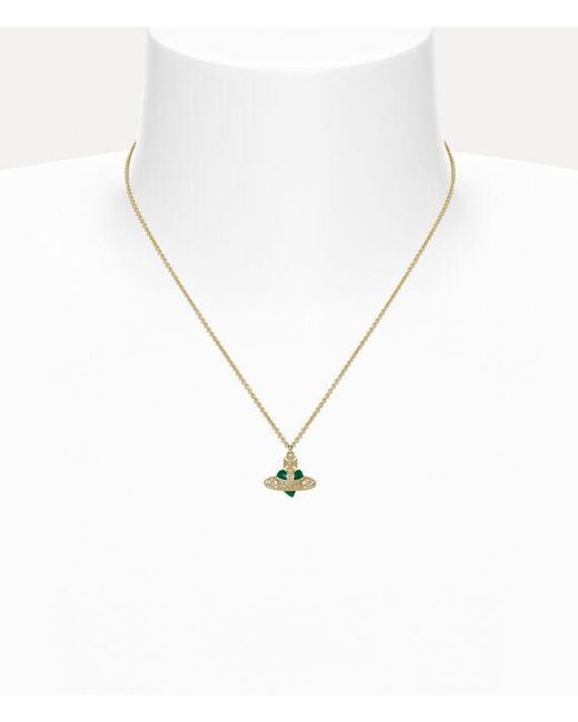 Vivienne Westwood Metallic New Diamante Heart Pendant Necklace