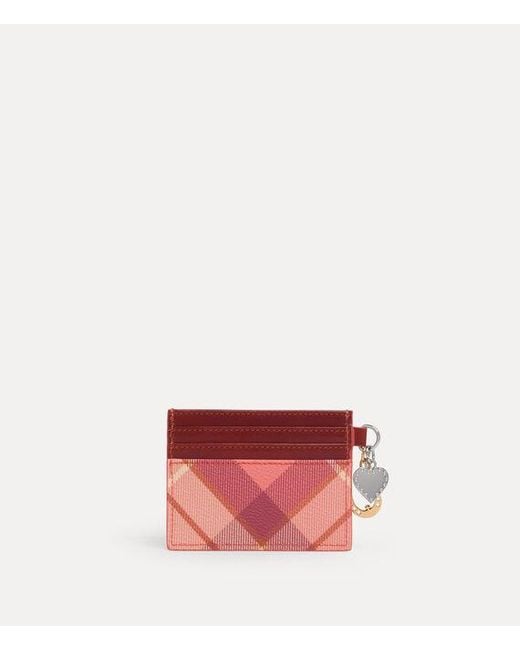 Vivienne Westwood Red Card Holder With Charms Buccia/Shiny Leather