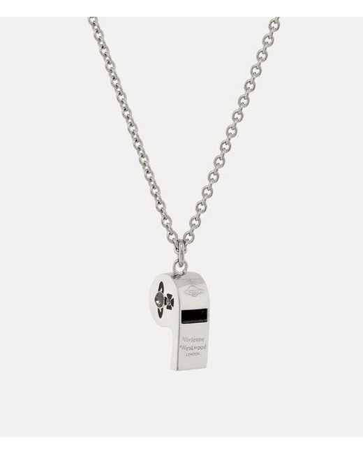 Vivienne Westwood White Whistle Pendant Necklace for men