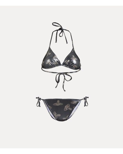 Vivienne Westwood Triangle Bikini Anglo Orb Metallic in