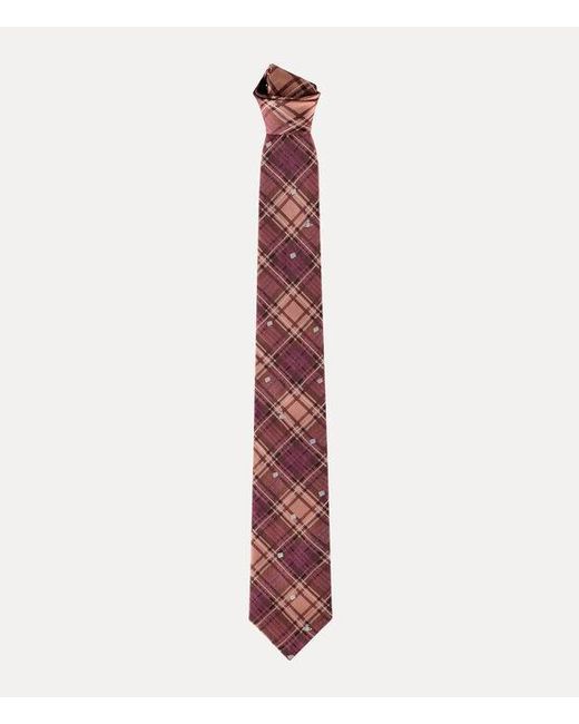 Vivienne Westwood Pink Tie 8.5Cm Louth Tartan for men