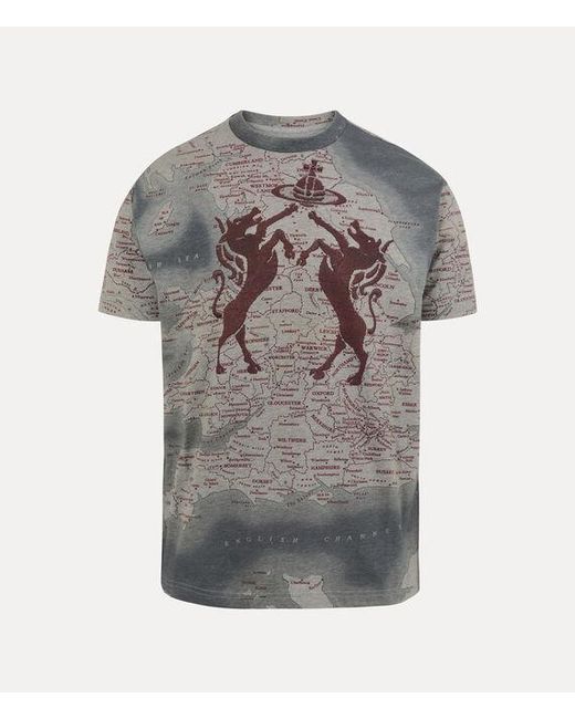 Vivienne Westwood Gray Horses Classic T-Shirt Cotton