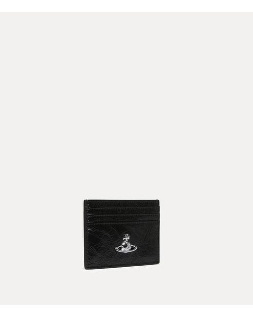 Vivienne Westwood Black Flat Card Holder Naplak Leather