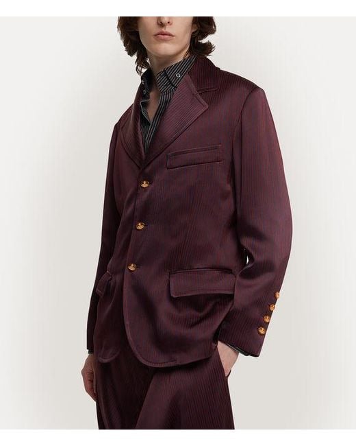 Vivienne Westwood Purple Wreck Jacket Stripe Jacq. Tailor for men