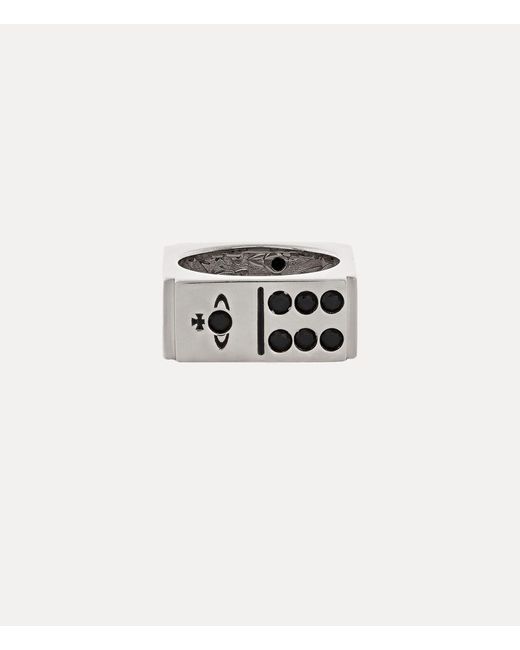 Vivienne Westwood White Leicester Ring (domino)